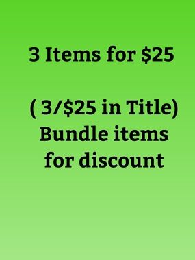 3/$25 Bundle Offer - Promotional Sign in Green
